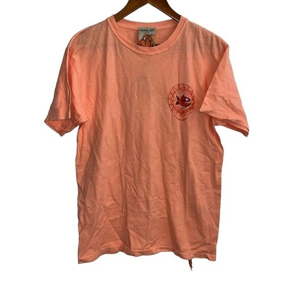 Women's NWT Pirana Joe Coral Pink Dominican Republic T-Shirt - Picture 1 of 8